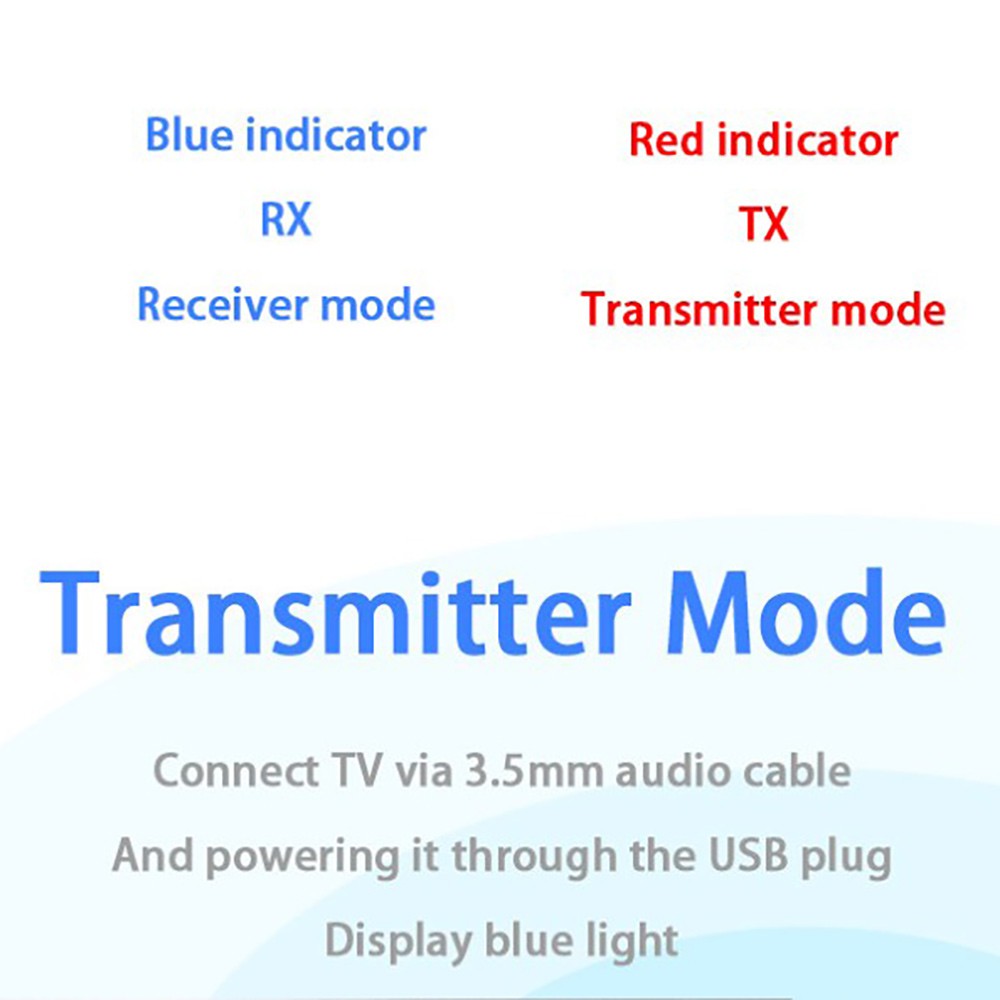 IN STOCK USB Bluetooth 5.0 Dongle Adapter Cable 2 in 1 Wireless Music Audio Receiver Transmitter for Car PC Computer TV Speaker Headphones