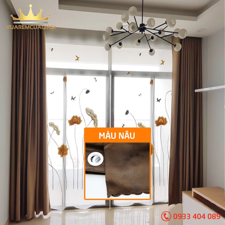 Rèm cửa sổ rộng 1m cao 1.3m đủ màu decor phòng đẹp