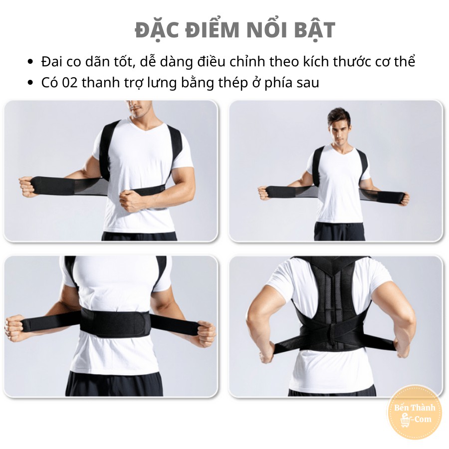 ✈️[Freeship] Đai chống gù lưng Back Pain [Chuyên dụng cho dân VP] [02 thanh trợ lực]