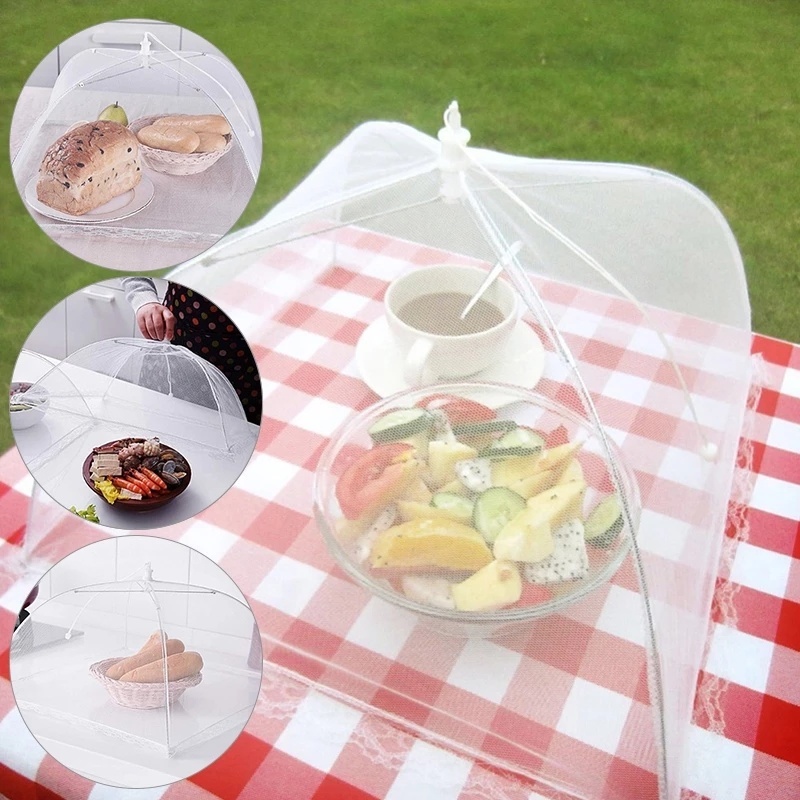 Lồng Bàn Đậy Thức Ăn Bằng Nylon Chống Muỗi Có Thể Tháo Rời Tiện Dụng Cho Gia Đình