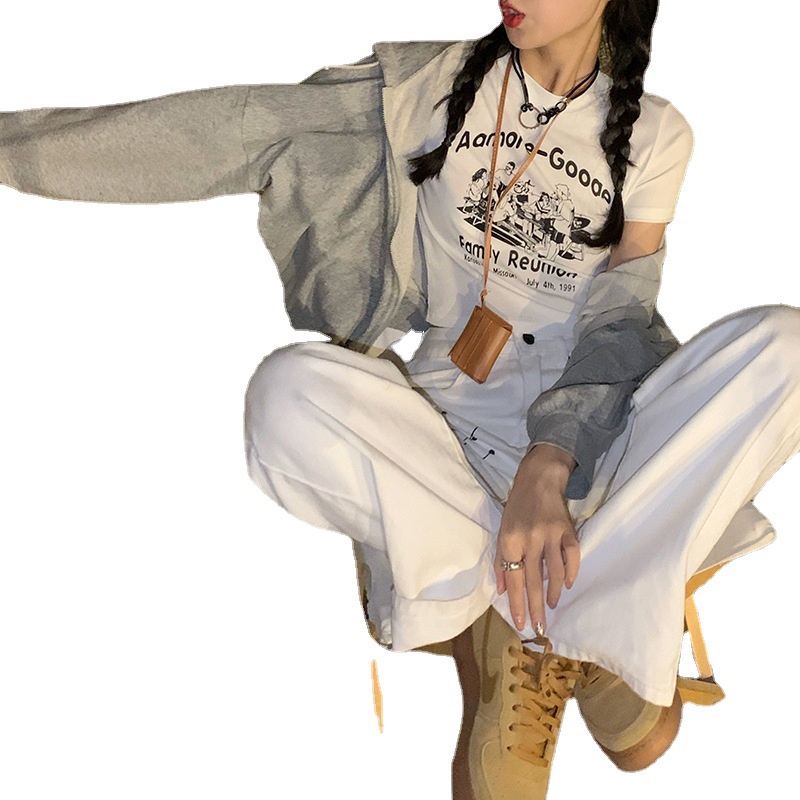  Áo thun ngắn tay thời trang đường phố phong cách Mỹ cá tính cho nữ | BigBuy360 - bigbuy360.vn