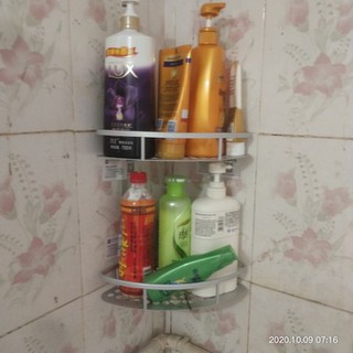 Kệ nhà tắm 2 tầng ckaus, không cần khoan tường, chịu lực tới 10 kg