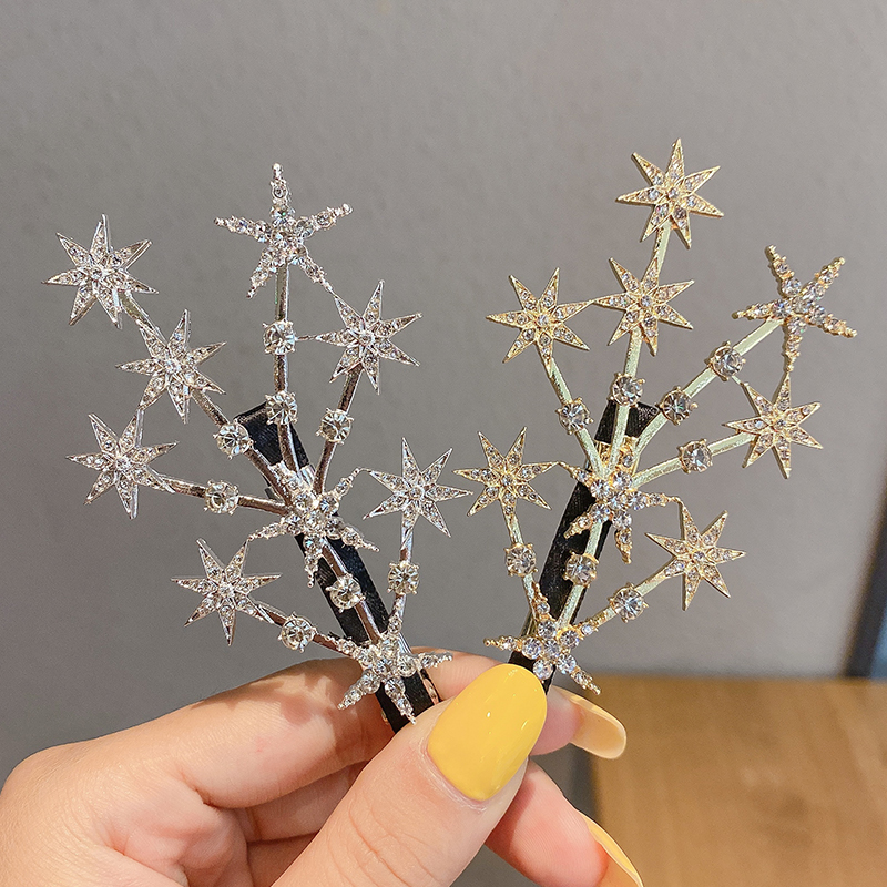 Kẹp Tóc Hình Ngôi Sao Đính Đá Lấp Lánh Thời Trang Nữ Dễ Thương