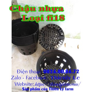 Combo 20 chậu nhựa trồng lan fi 16