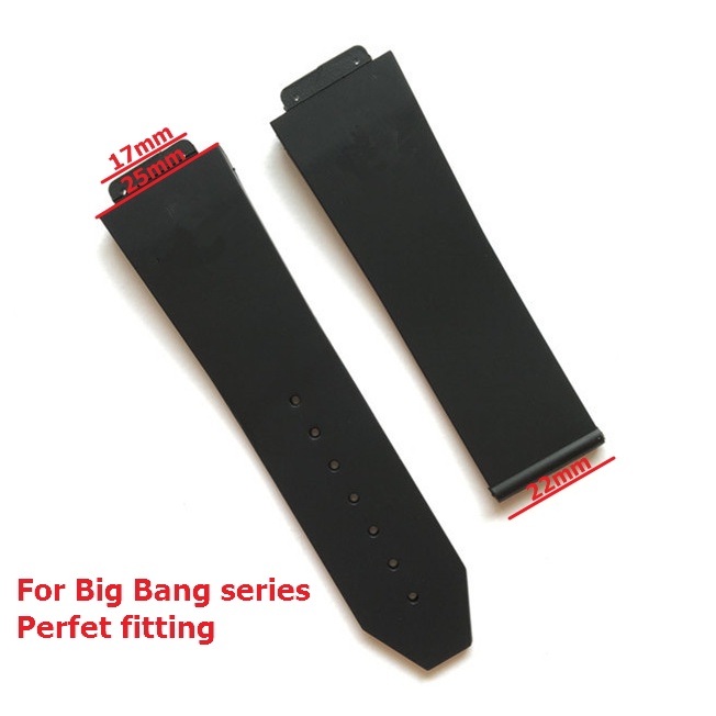 Dây Đeo Đồng Hồ Bằng Silicon Trơn Cho Hublot Big Bang 25*17mm