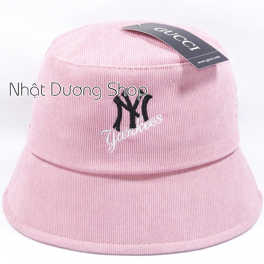 Mũ bucket vành cụp ❤️Nón tai bèo thêu chữ NY Yankees chất nhung cao cấp form unisex nam nữ 2022