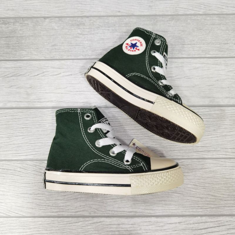 Giày Thể Thao Converse All Star 70s Cổ Cao Màu Xanh Lá Dành Cho Bé 21-35