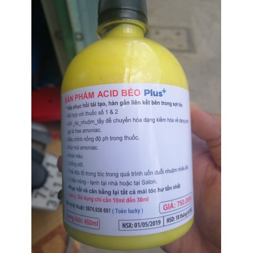 AXIT BÉO SẢN PHẨM HỖ TRỢ HÓA CHẤT PHỤC HỒI TÓC 450ML