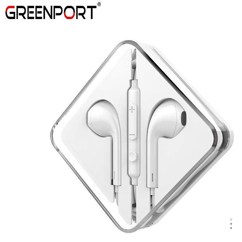 Greenport Tai Nghe Nhét Tai Với Giắc Cắm 3.5mm Cho Iphone & Andriod