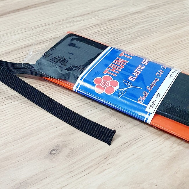 Một Tiệp Dây Thun May Mặc Bản 1cm Dài 10 mét Màu Đen Hoặc Trắng Ứng Dụng Cho Handmade và Trang Trí