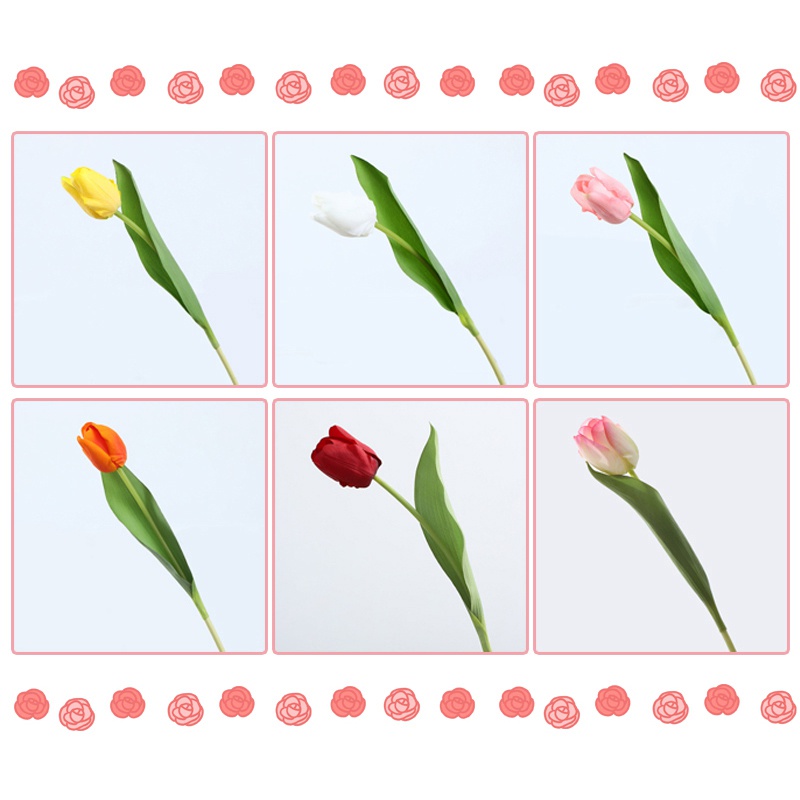 1 Bó Hoa Tulip Nhân Tạo Trang Trí Tiệc Cưới