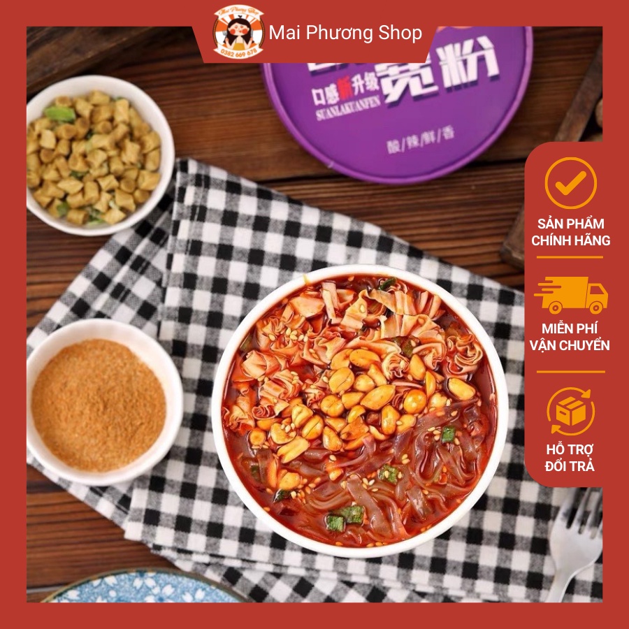 Miến Dẹt Khoai Lang Trùng Khánh Ăn Liền Hộp 142g