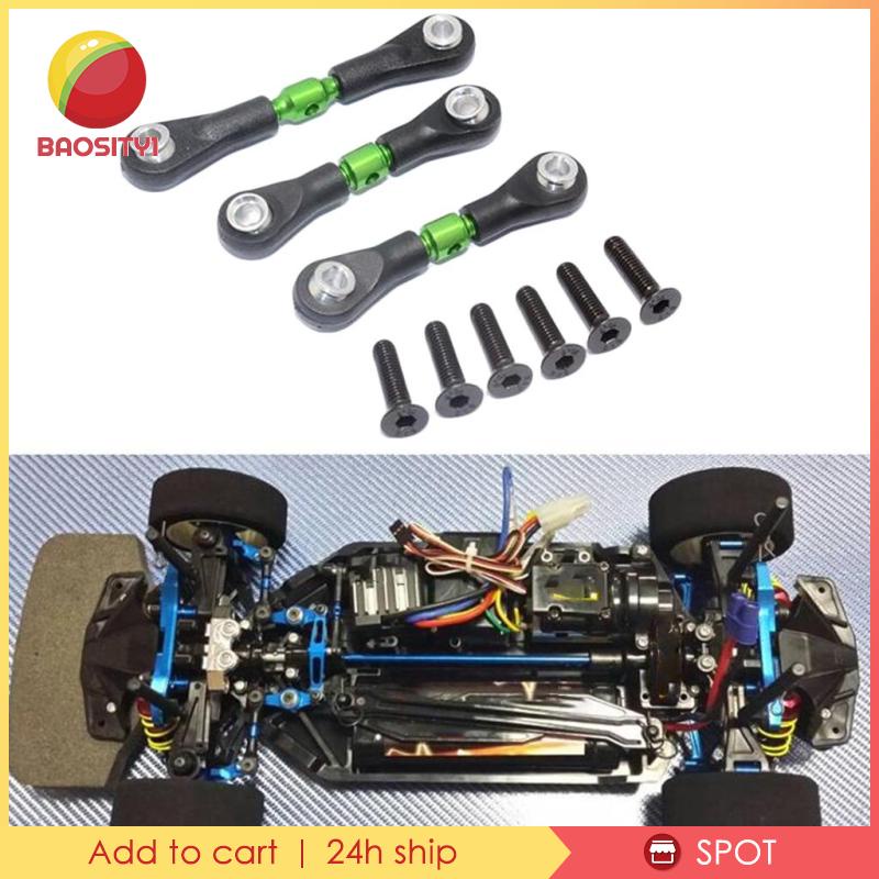 Bộ 3 Thanh Kéo Kim Loại Màu Xanh Lá Cây Cho Xe Điều Khiển TT02 TT02T RC