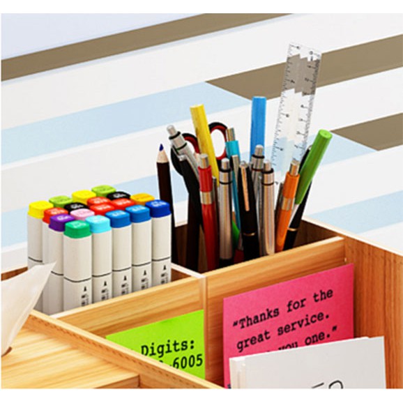 Kệ Giá gỗ để sách tài liệu để bàn mini trong văn phòng nhiều mầu sắc cho bạn lựa chọn Kiểu hình chữ nhật có nhiều ngăn
