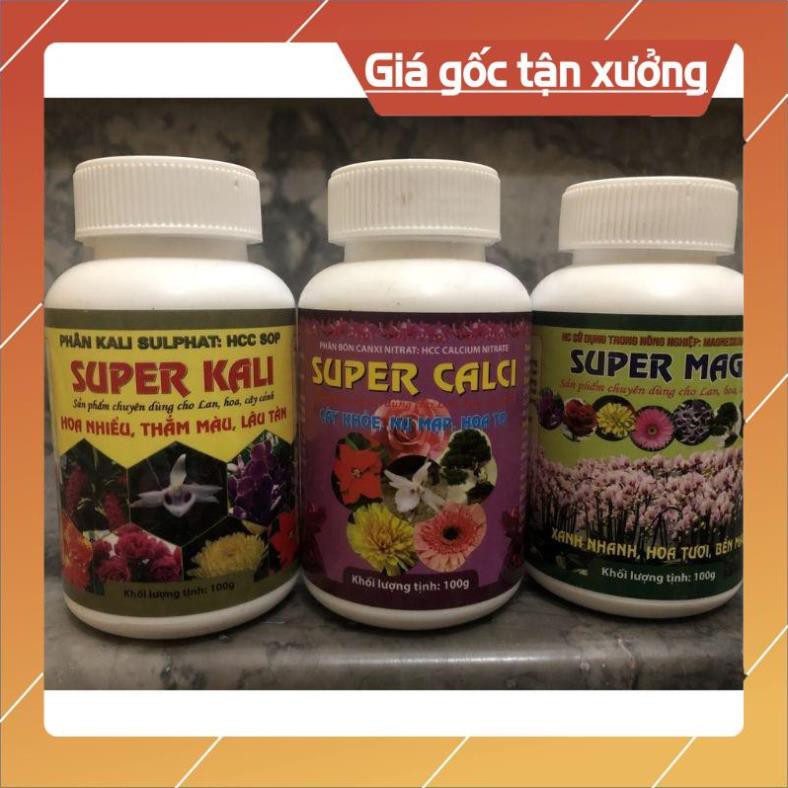 BỘ BA SẢN PHẨM SUPER KALI, SUPER CAXI, SUPER MAGIE CHĂM SÓC HOA LAN.