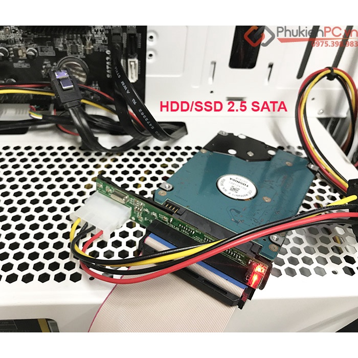 Adapter ổ cứng HDD 2.5, HDD 3.5, SSD 2.5 SATA sang IDE 40Pin Chip JM20330, thay thế ổ cứng HDD SSD cho main IDE cũ