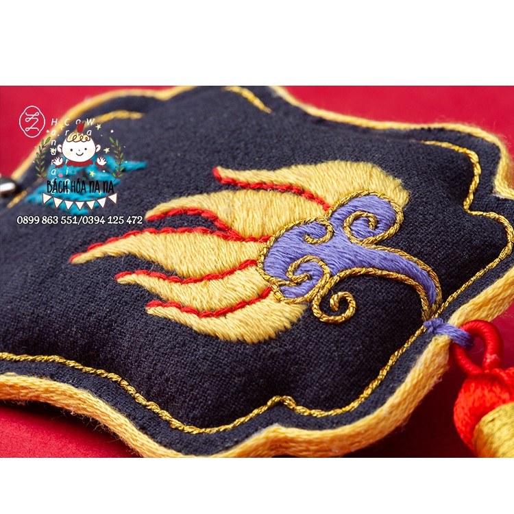 DIY / BỘ KIT TỰ THÊU TÚI THƠM HÌNH ĐẦU LÂN/THẺ RỒNG SỨC MẠNH/ THÊU TẶNG BẠN TRAI/ BÁCH HÓA NA NA