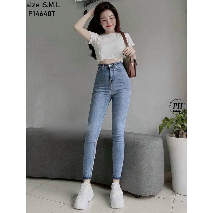Quần Jeans Nữ Cạp Dài Lưng Cao Tôn Dáng Siêu Sang Chảnh | BigBuy360 - bigbuy360.vn