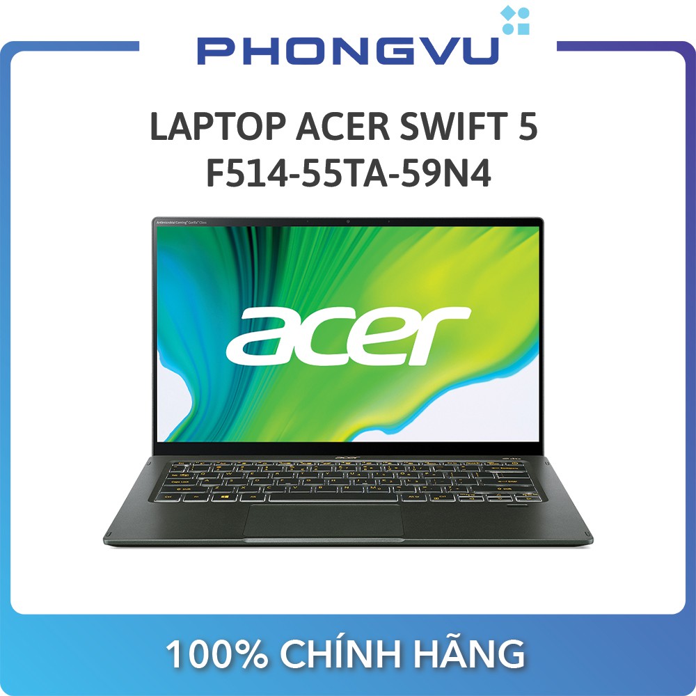 Laptop Acer Swift 5 SF514-55TA-59N4 (Intel Core i5-1135G7/16GB/1TB SSD) (Xanh) - Bảo hành 12 tháng