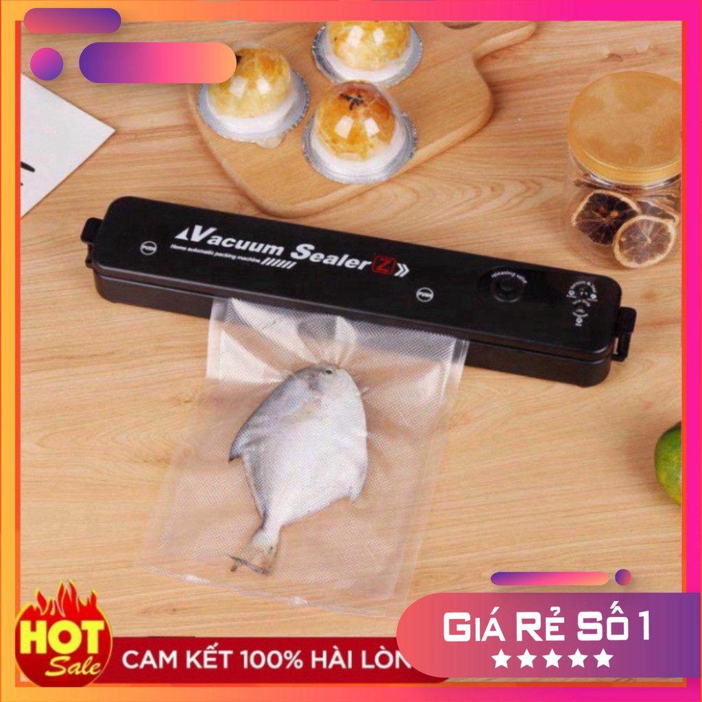 Máy Hút Chân Không Thực Phẩm Kèm Hàn Miệng Túi Vacuum Sealer ( tặng 10 túi hút )  BBZ Store