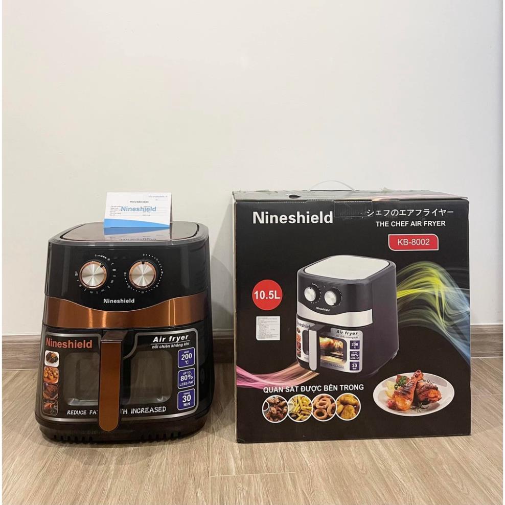 NỒI CHIÊN KHÔNG DẦU NINE SHIELD [KB-8002M] DUNG TÍCH 10L/10.5 LÍT [ HOT [