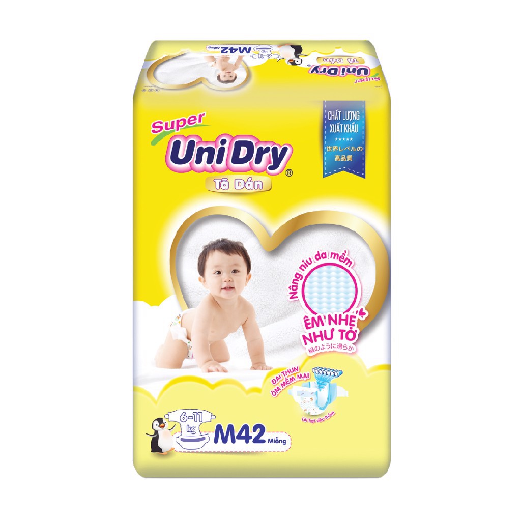 Tã dán Unidry S46/M42/L38/XL34 mẫu mới