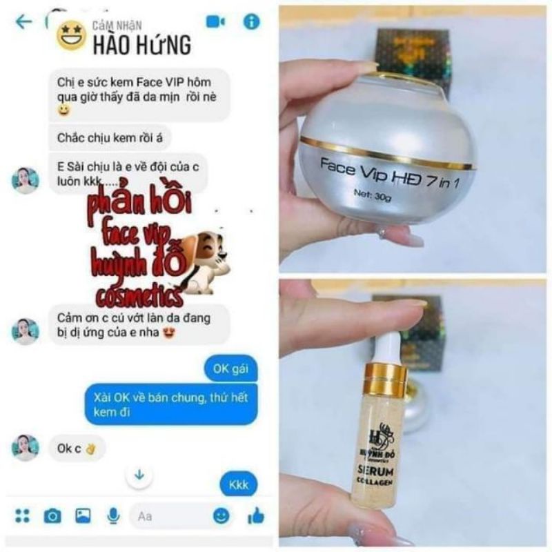 KEM VIP 7 IN 1 DƯỠNG TRẮNG DA GIẢM THÂM NÁM TÀN NHANG VÀ CHỐNG NẮNG HUỲNH ĐỖ