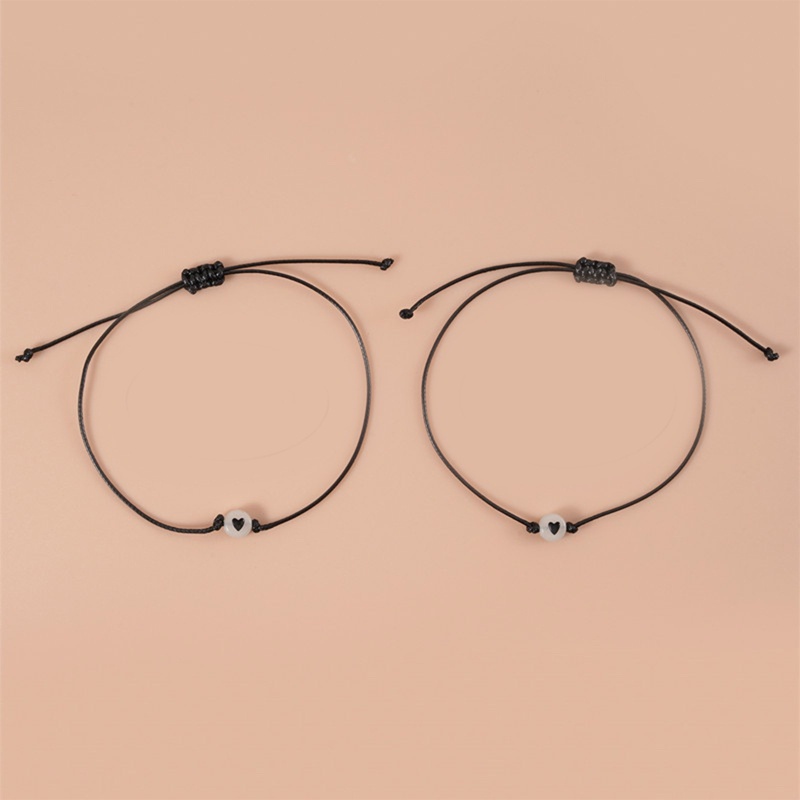 Vòng Đeo Tay Dây Bện Hình Trái Tim Phát Sáng Trong Tối Cho Nữ