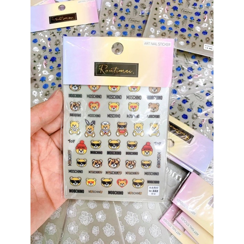 dán móng ( sticker) nổi 5D hàng cao cấp dùng trang trí móng tay chân