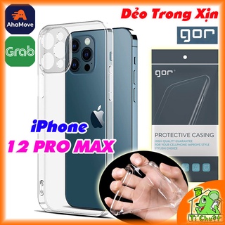 [Chính Hãng GOR-Ảnh Thật] Ốp lưng iP.hone 12 PRO MAX 6.7" Silicon Dẻo trong suốt