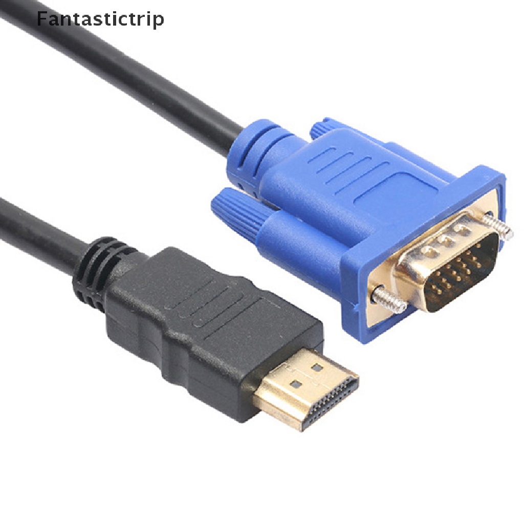 [Fantastictrip] HDMI Male to VGA Male Video Converter Adapter Cable for PC DVD 1080p HDTV 6FT *Fashion #5