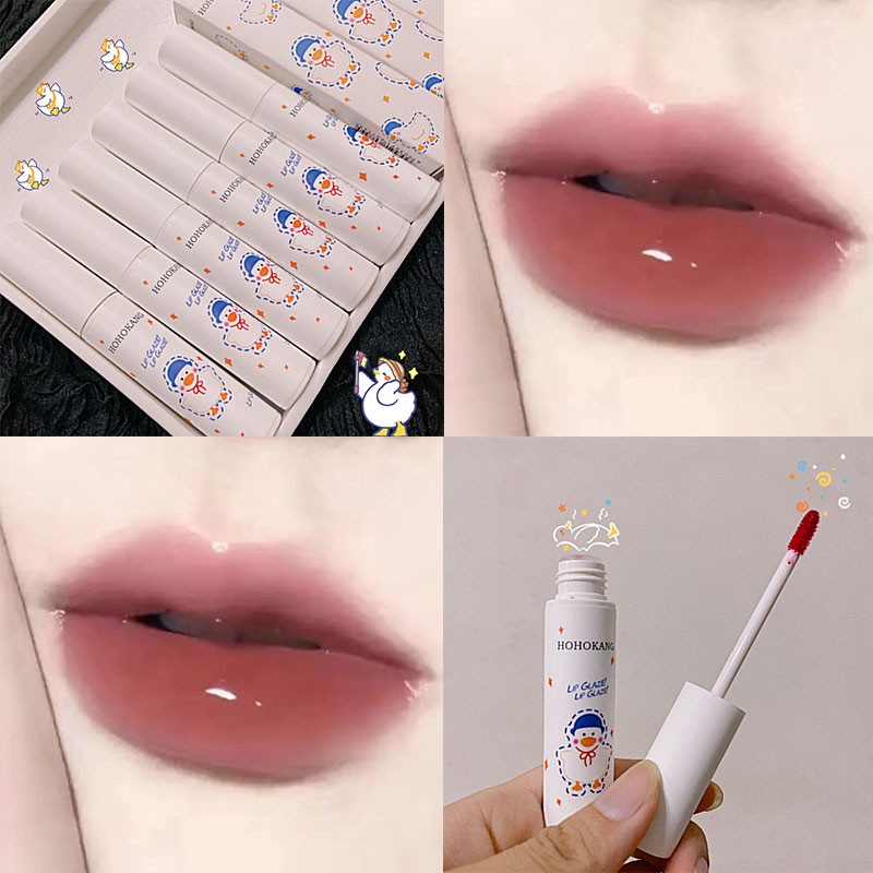 [Hàng mới về] Son bóng PHOERA màu trắng hình chú vịt thiết kế dễ thương