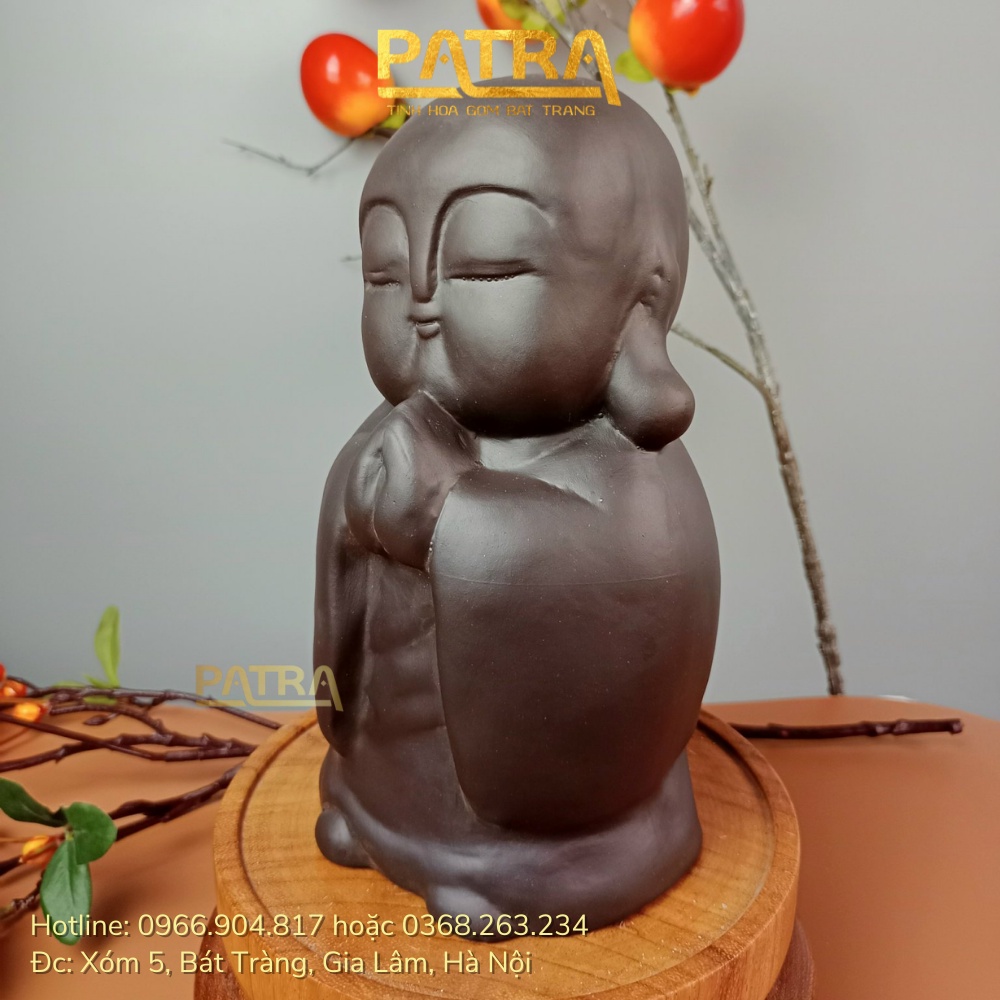Tượng Phật an nhiên, tượng chú tiểu bằng gốm Bát Tràng đẹp