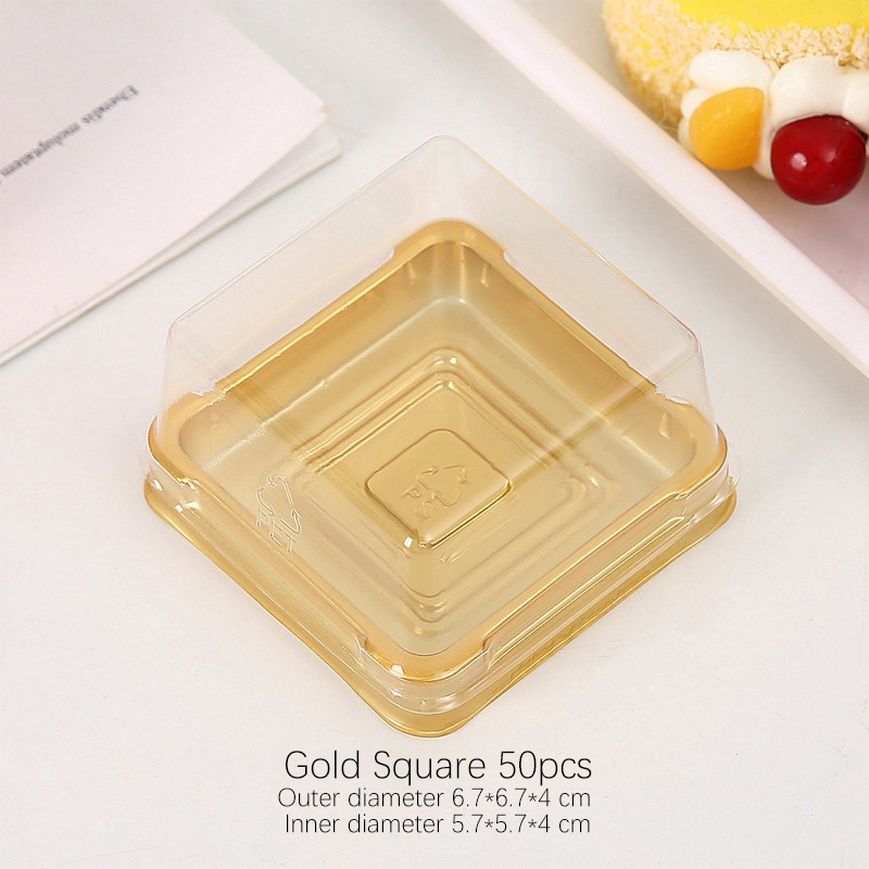 Hộp Nhựa Trong Suốt Đựng Bánh Tráng Miệng Hình Tròn/Vuông