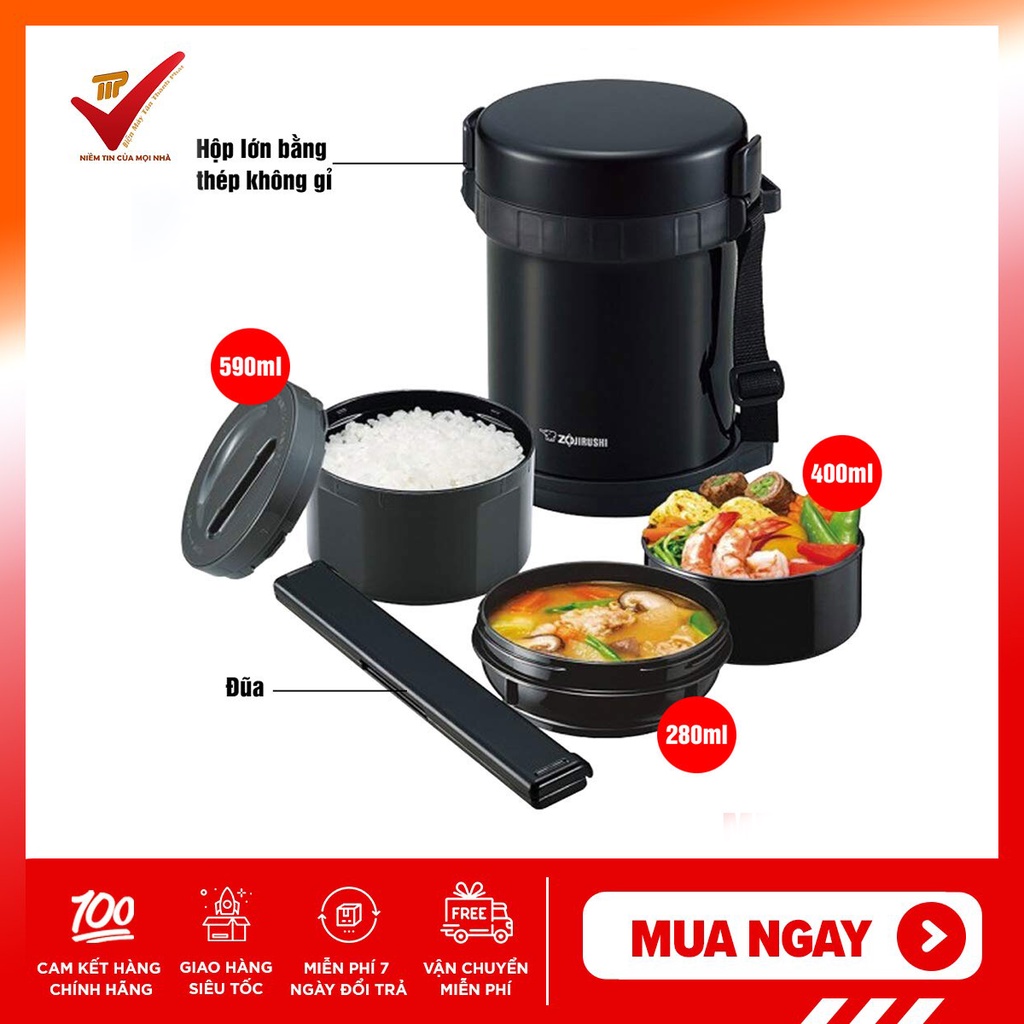Hộp cơm giữ nhiệt Zojirushi ZOCM-SL-GH18-BA chính hãng