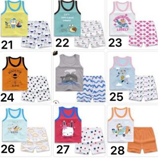 Combo bộ ba lỗ cotton quảng châu cho bé zo zo