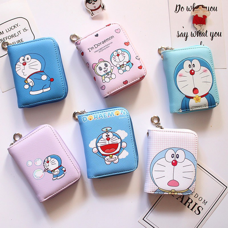 Giảm giá Bóp ví ngắn hoạt hình doraemon cute phô mai que ^^ - BeeCost