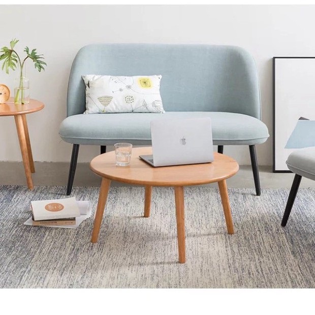 Bàn tròn đường kính lớn  dùng 4 chân gỗ tự nhiên cao cấp làm bàn trà, cafe, sofa, đọc sách