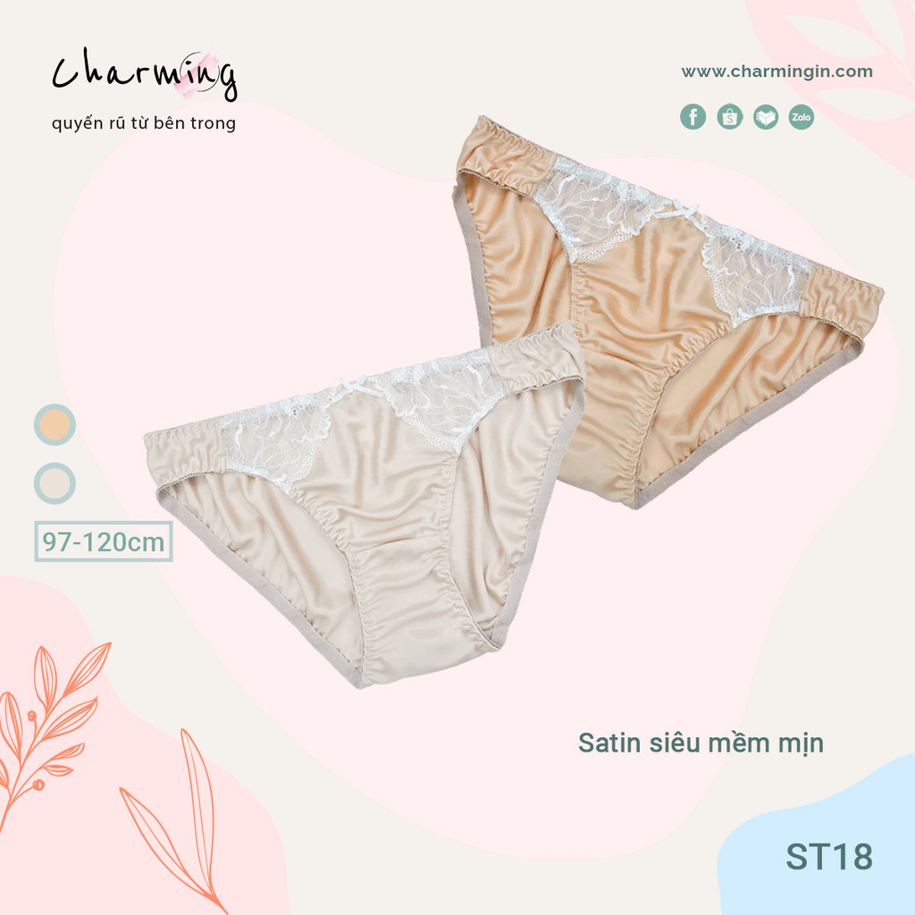 [FORM RỘNG] Quần lót satin siêu mềm mịn kiểu cổ điển sang trọng, quý phái size M, L - QLST0018