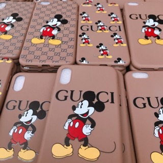 Ốp lưng iphone 6g/6pl/7pl/x/xsmax/11/promax chất liêu tpu mềm màu nâu in hình mickey ốp lưng chất lượng cao