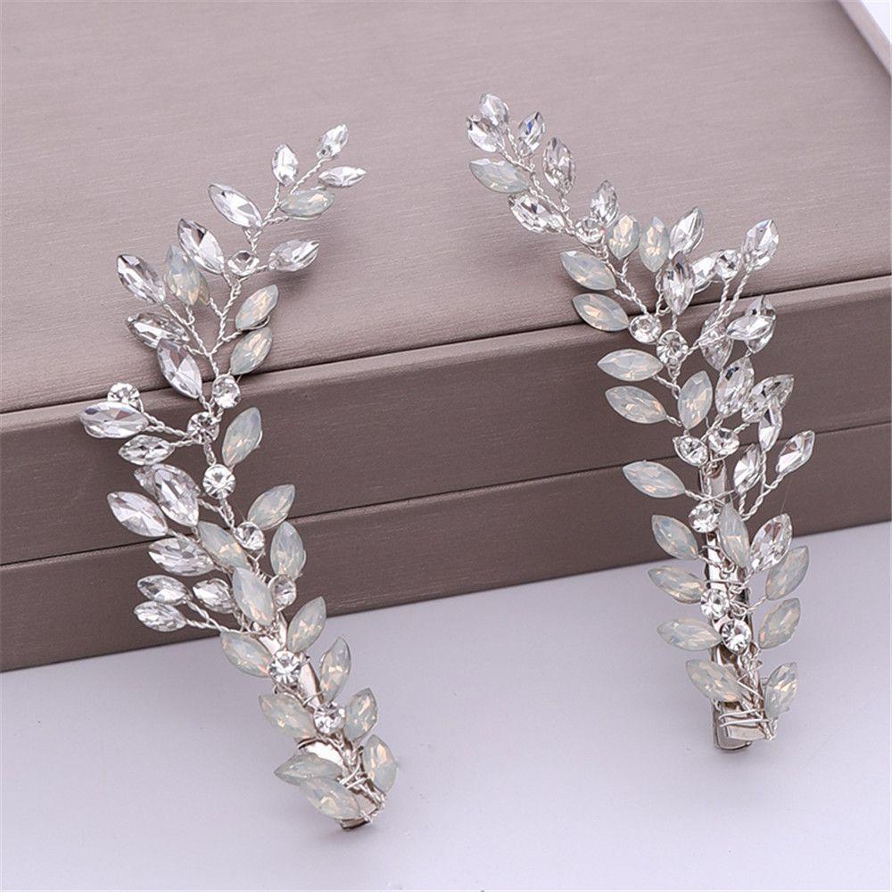 Kẹp Tóc Đính Đá Opal Thời Trang Cho Cô Dâu