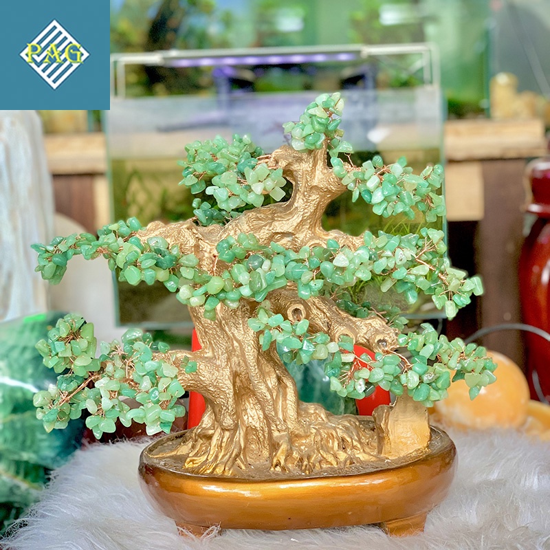 Cây Tài Lộc Đá Thiên Nhiên Mang Lại Phong Thuỷ Và Năng Lượng Cho Không Gian Sống Và Làm Việc - Kích Thước 40cm