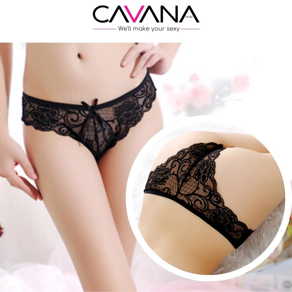 Quần lót nữ sexy, quần chip nữ  ren cao cấp xuyên thấu quyến rũ Q17 - CAVANA STORE