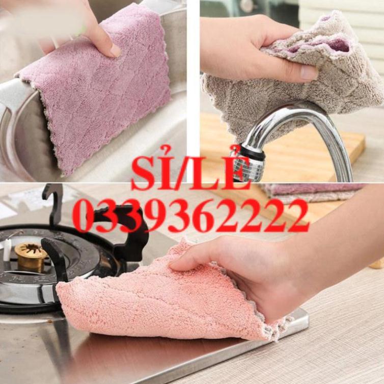 [ HAIANHSHOP ] Khăn Lau 2 Mặt Đa Năng Siêu Thấm Hút - Khăn Lau Tay/ Lau Bàn Ghế Tiện Lợi Duashop &gt;