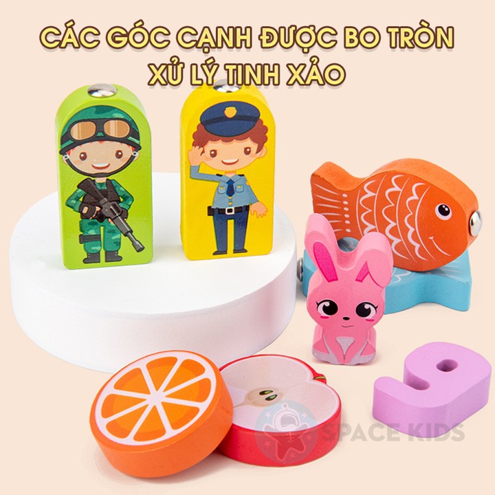 Đồ chơi gỗ thông minh montessori bảng câu cá gỗ 61 chi tiết cho bé phát triển trí tuệ