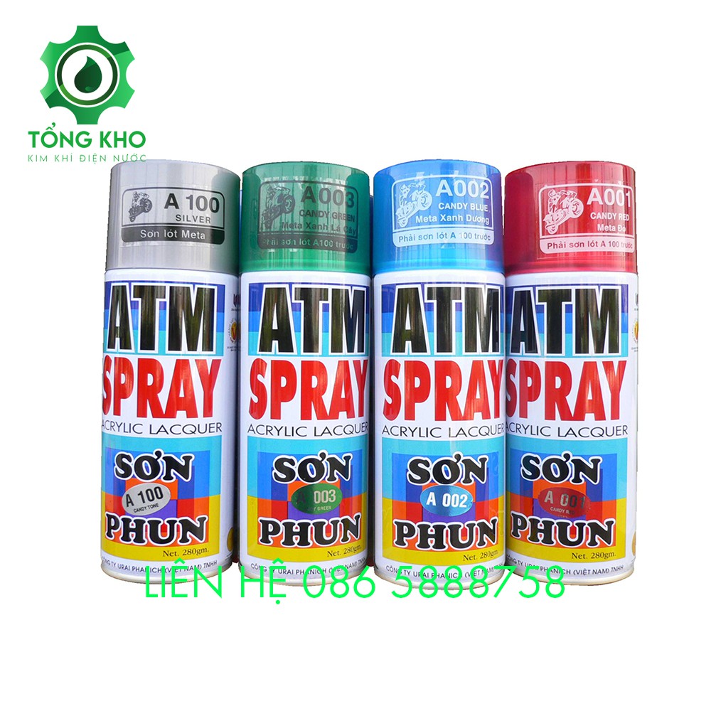 Sơn xịt ATM Spray cầm tay 400ml đủ màu tiện lợi hàng công ty giá rẻ