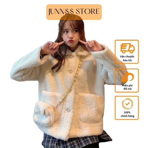 [HÀNG CAO CẤP] Sét Áo Lông Cừu kèm Túi  HÀN QUỐC JUNN$$ STORE Chất Liệu Vải dày dặn không Cứng Loại 1 - CD148 | BigBuy360 - bigbuy360.vn