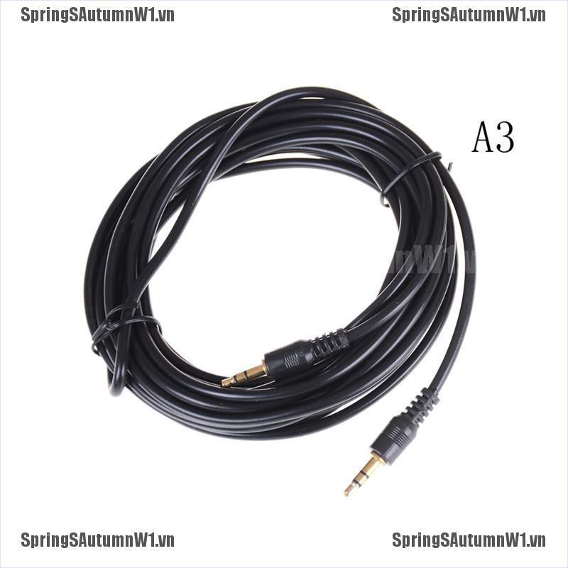 [Spring] 1.5/3/5M 3.5mm Male to 3.5mm Jack Male AUX Audio Stereo Headphone Cable [VN]