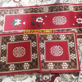 Bộ thảm ghế len chữ thọ cao cấp
