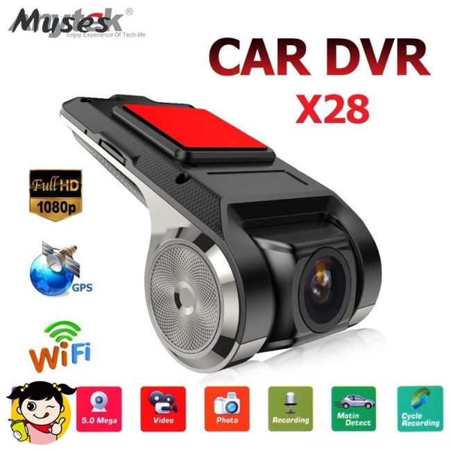 Muse07 Máy quay video Anytek X28 Camera ghi video WiFi ADAS G-sensor Dash Cam FHD 1080P